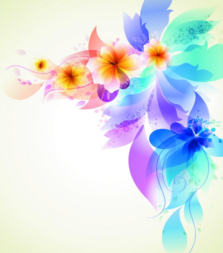 free vector Romantic flower background 03 vector